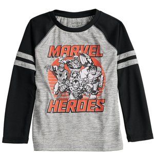Boys Marvel Heroes Raglan Graphic T-Shirt  by Jumping Beans  Size 4